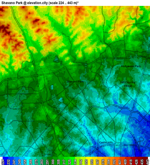 Zoom OUT 2x Shavano Park, United States elevation map