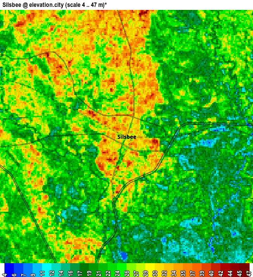 Zoom OUT 2x Silsbee, United States elevation map