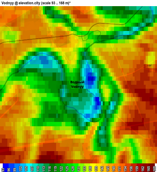 Zoom OUT 2x Vodnyy, Russia elevation map