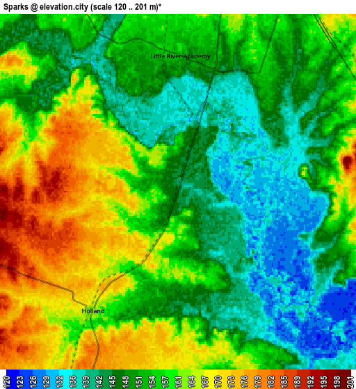 Zoom OUT 2x Sparks, United States elevation map