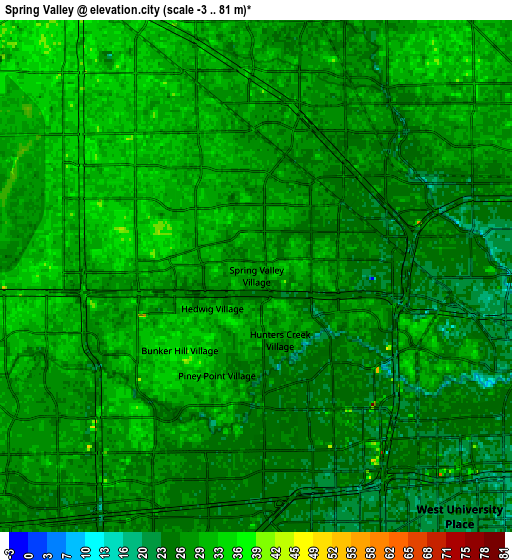 Zoom OUT 2x Spring Valley, United States elevation map