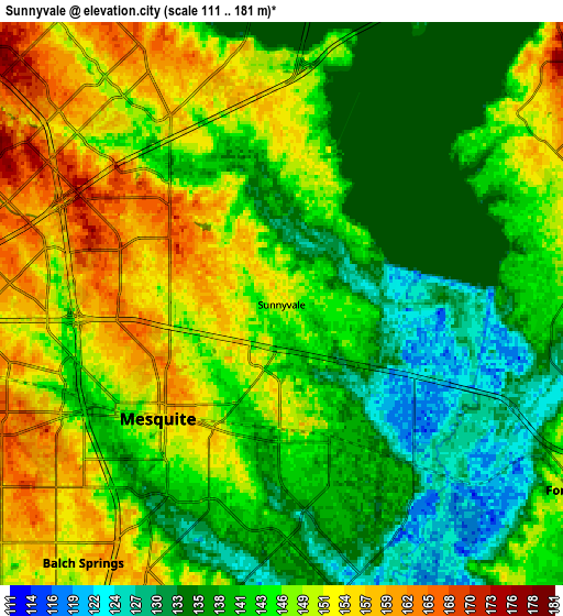 Zoom OUT 2x Sunnyvale, United States elevation map