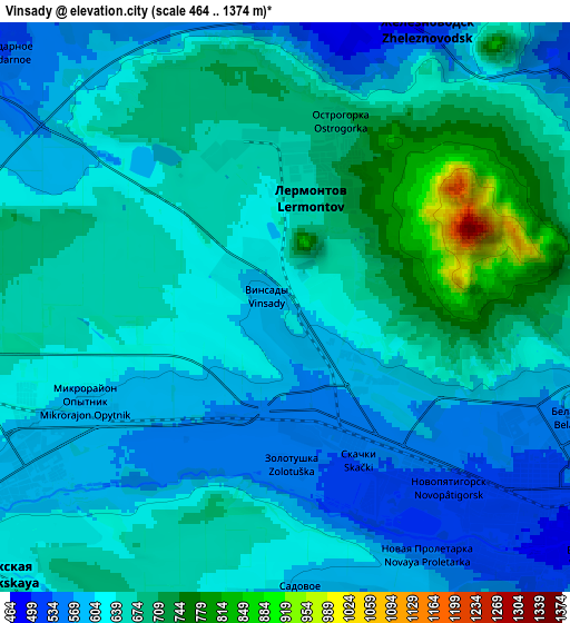 Zoom OUT 2x Vinsady, Russia elevation map