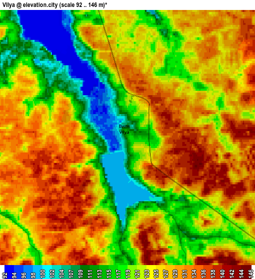 Zoom OUT 2x Vilya, Russia elevation map