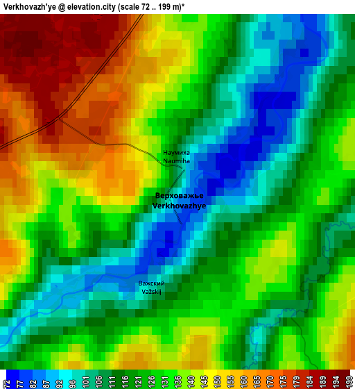 Zoom OUT 2x Verkhovazh’ye, Russia elevation map