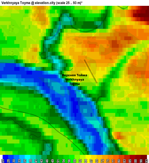 Zoom OUT 2x Verkhnyaya Toyma, Russia elevation map