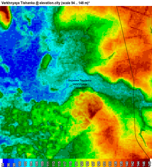 Zoom OUT 2x Verkhnyaya Tishanka, Russia elevation map