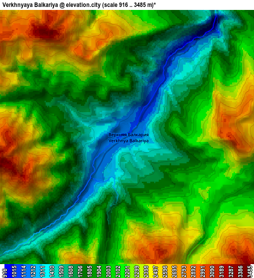 Zoom OUT 2x Verkhnyaya Balkariya, Russia elevation map