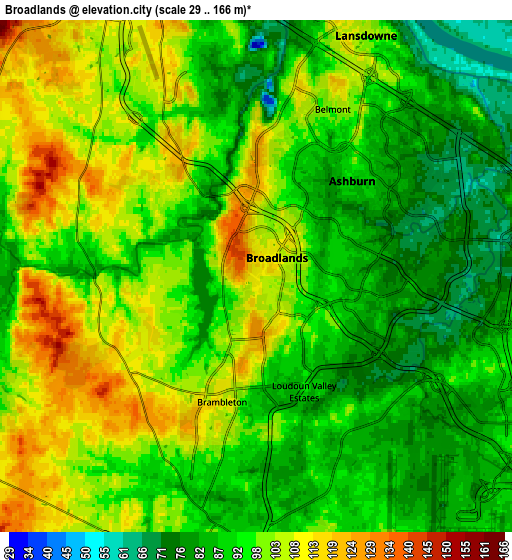 Zoom OUT 2x Broadlands, United States elevation map