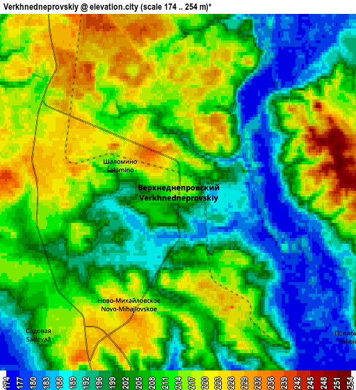 Zoom OUT 2x Verkhnedneprovskiy, Russia elevation map