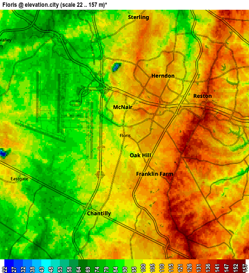 Zoom OUT 2x Floris, United States elevation map