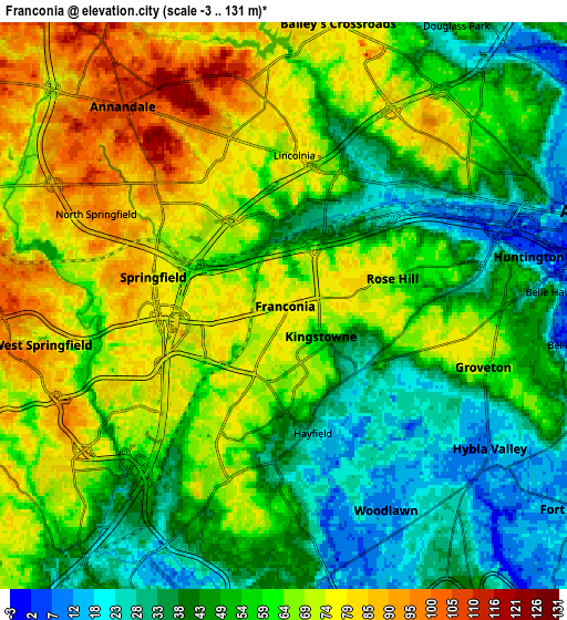 Zoom OUT 2x Franconia, United States elevation map