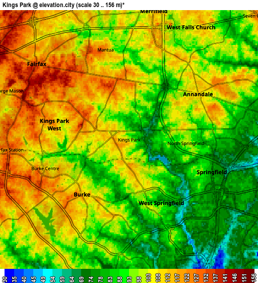 Zoom OUT 2x Kings Park, United States elevation map