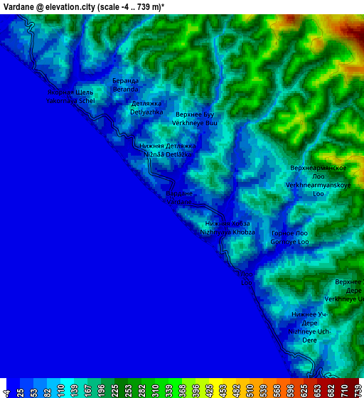 Zoom OUT 2x Vardane, Russia elevation map