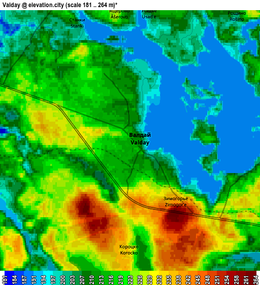 Zoom OUT 2x Valday, Russia elevation map