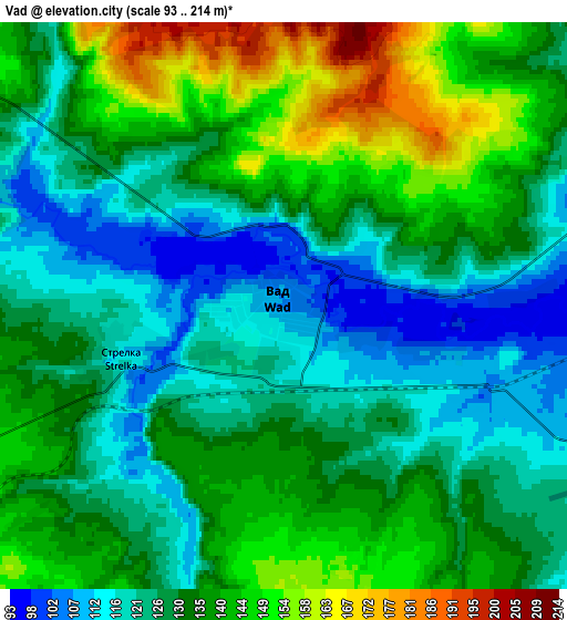 Zoom OUT 2x Vad, Russia elevation map