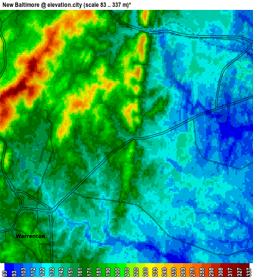 Zoom OUT 2x New Baltimore, United States elevation map