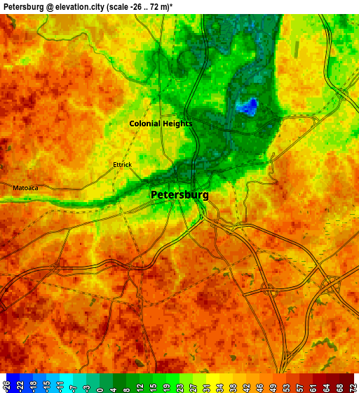 Zoom OUT 2x Petersburg, United States elevation map