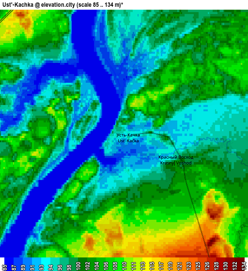 Zoom OUT 2x Ust’-Kachka, Russia elevation map