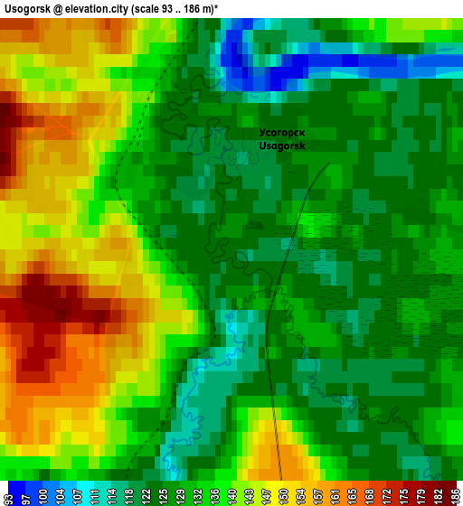 Zoom OUT 2x Usogorsk, Russia elevation map