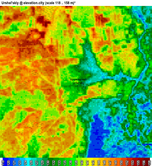 Zoom OUT 2x Urshel’skiy, Russia elevation map