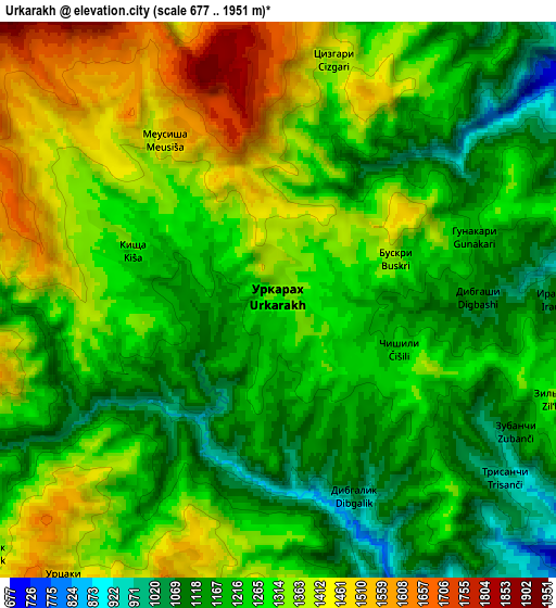 Zoom OUT 2x Urkarakh, Russia elevation map