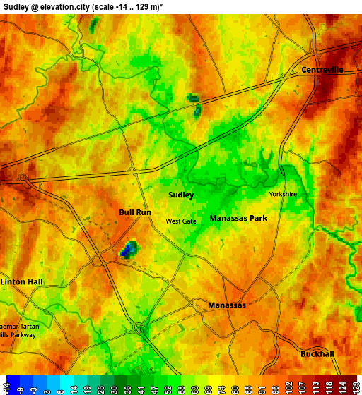 Zoom OUT 2x Sudley, United States elevation map