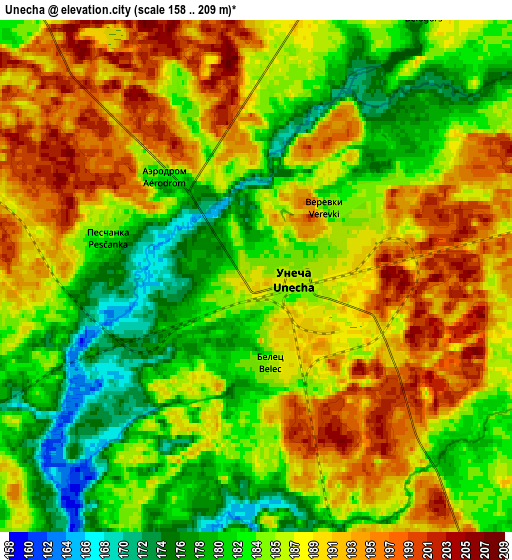 Zoom OUT 2x Unecha, Russia elevation map