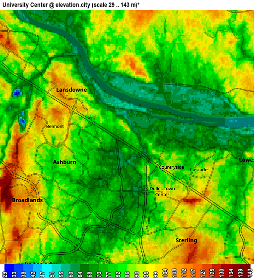 Zoom OUT 2x University Center, United States elevation map