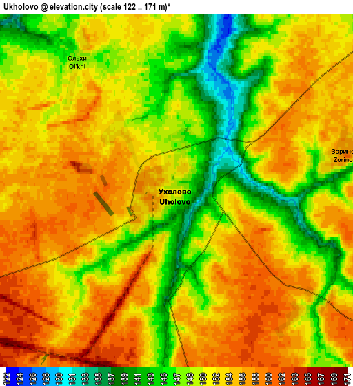 Zoom OUT 2x Ukholovo, Russia elevation map