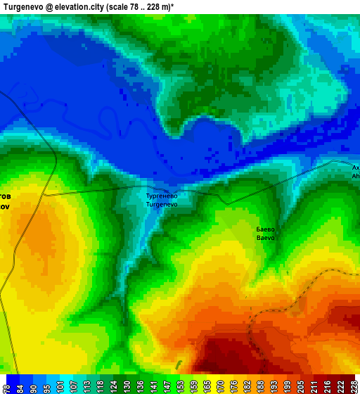 Zoom OUT 2x Turgenevo, Russia elevation map