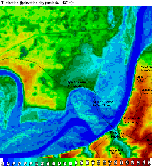 Zoom OUT 2x Tumbotino, Russia elevation map