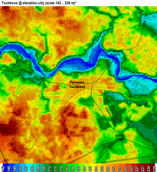 Zoom OUT 2x Tuchkovo, Russia elevation map