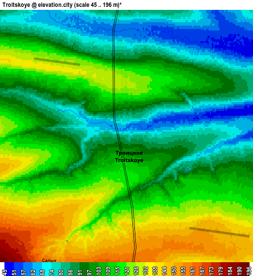 Zoom OUT 2x Troitskoye, Russia elevation map