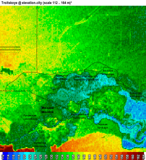 Zoom OUT 2x Troitskoye, Russia elevation map