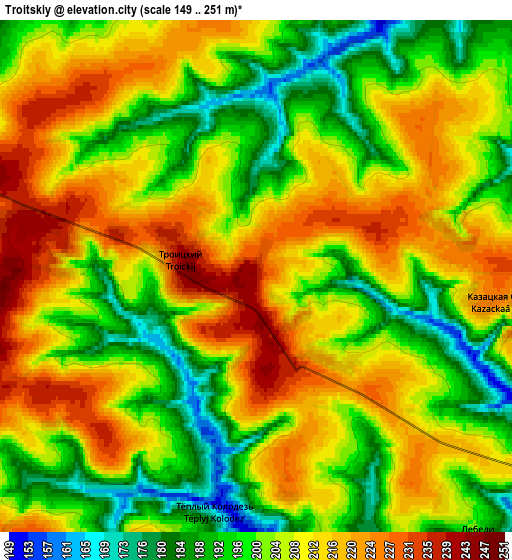 Zoom OUT 2x Troitskiy, Russia elevation map