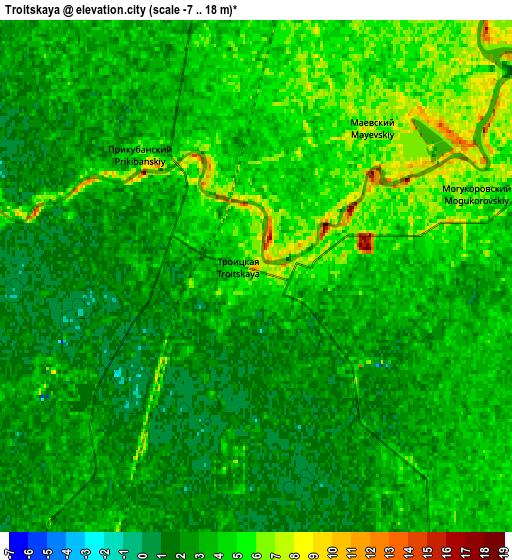 Zoom OUT 2x Troitskaya, Russia elevation map