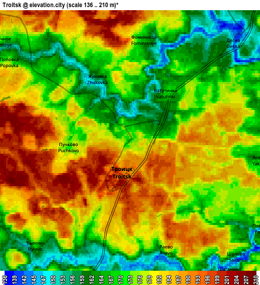 Zoom OUT 2x Troitsk, Russia elevation map