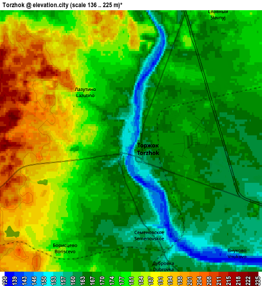 Zoom OUT 2x Torzhok, Russia elevation map