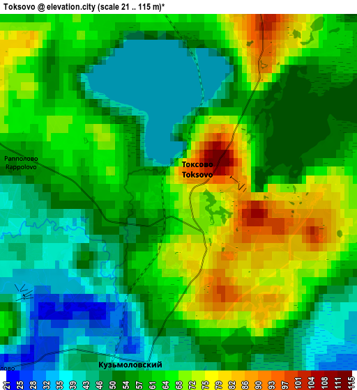 Zoom OUT 2x Toksovo, Russia elevation map