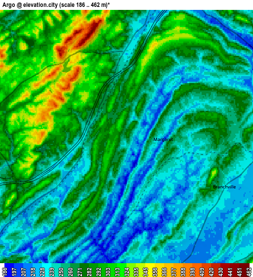 Zoom OUT 2x Argo, United States elevation map