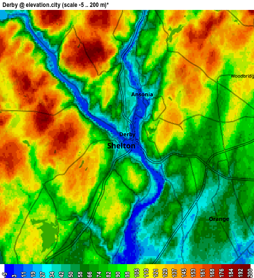 Zoom OUT 2x Derby, United States elevation map