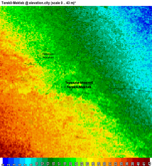 Zoom OUT 2x Terekli-Mekteb, Russia elevation map