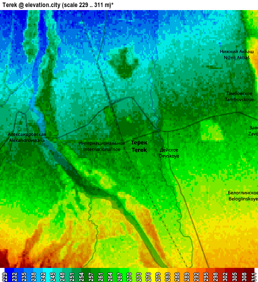 Zoom OUT 2x Terek, Russia elevation map