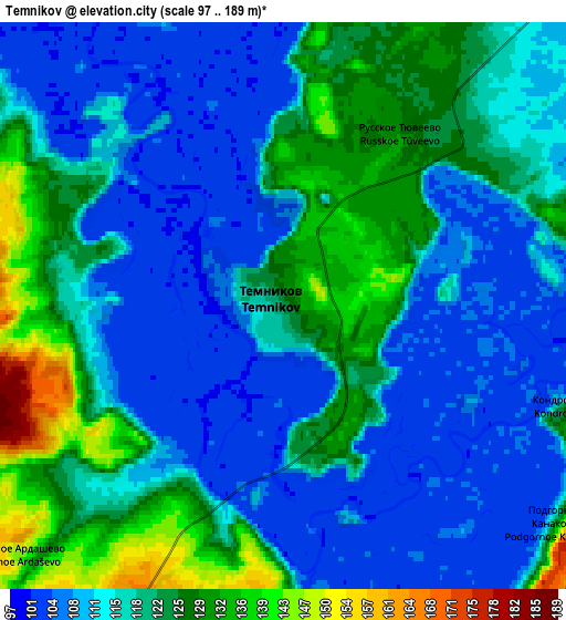 Zoom OUT 2x Temnikov, Russia elevation map