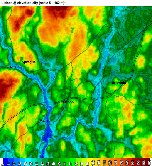 Zoom OUT 2x Lisbon, United States elevation map