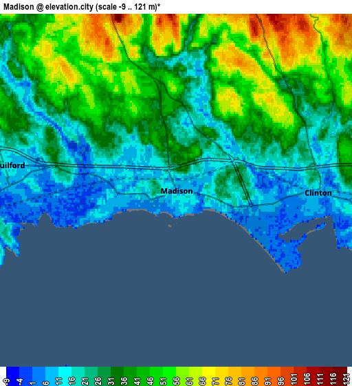 Zoom OUT 2x Madison, United States elevation map