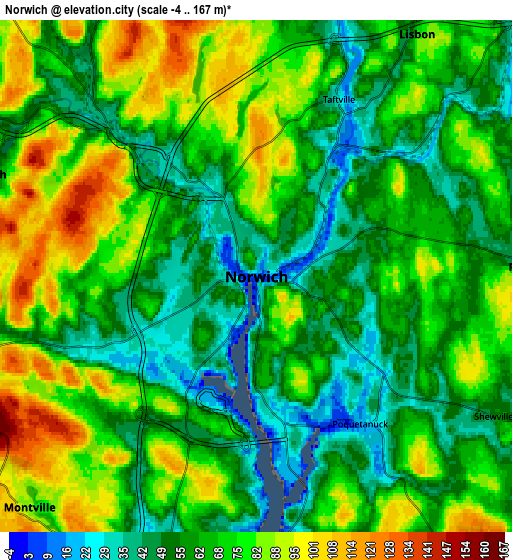 Zoom OUT 2x Norwich, United States elevation map