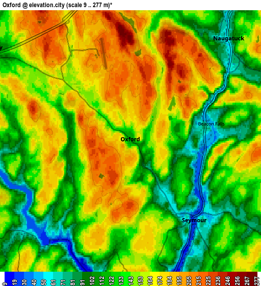 Zoom OUT 2x Oxford, United States elevation map