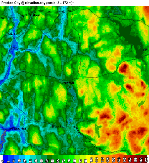 Zoom OUT 2x Preston City, United States elevation map